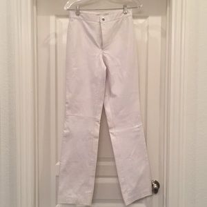 Ralph Lauren White Leather Pants